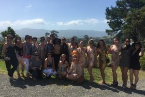 A group of ladies of a Hens Day on a Berry Wine Tasting Tour