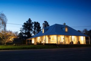 Southern Highlands Winery Tour at Eschalot Restaurant at dusk