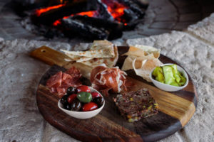 Local produce platter at a Southern Highlands WInery