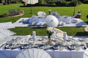Tablescape for a Hens Party on an Wine Tasting Picnic Tour